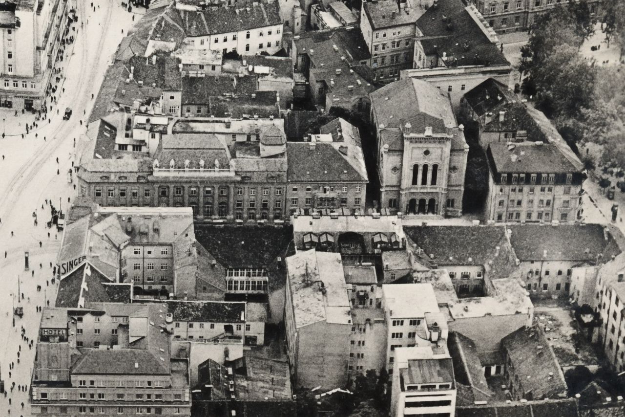 Sinagoga, Praška ulica, oko 1935. godine. Panorama